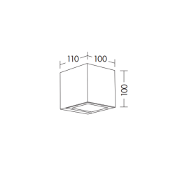 Silver Monoemission Wall Lamp IP65 | ProfessioneLuce